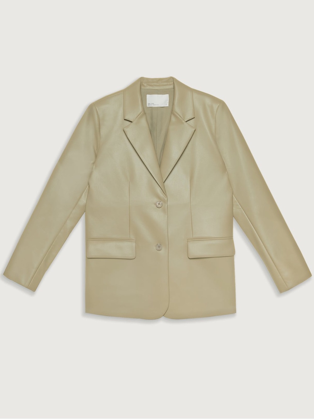 Oak + Fort Vegan Leather Blazer Elm